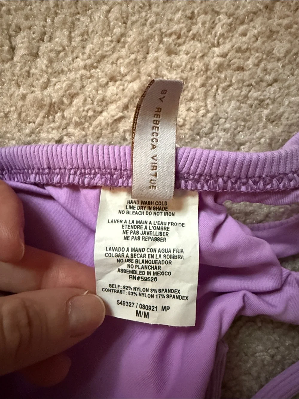 BECCA Lilac Ribbed Bikini Set - Picture 8 of 8